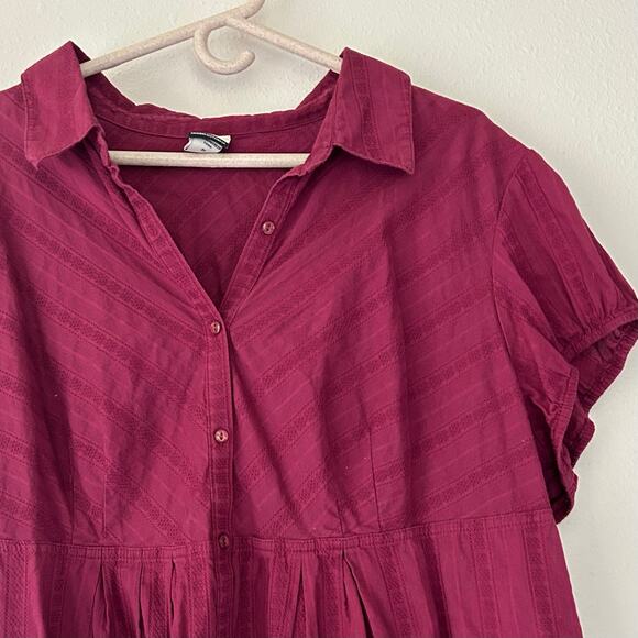 Vintage Route 66 short sleeve babydoll peplum empire waist boho Y2K Retro 3X - Picture 3 of 13